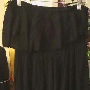 Strapless black dress